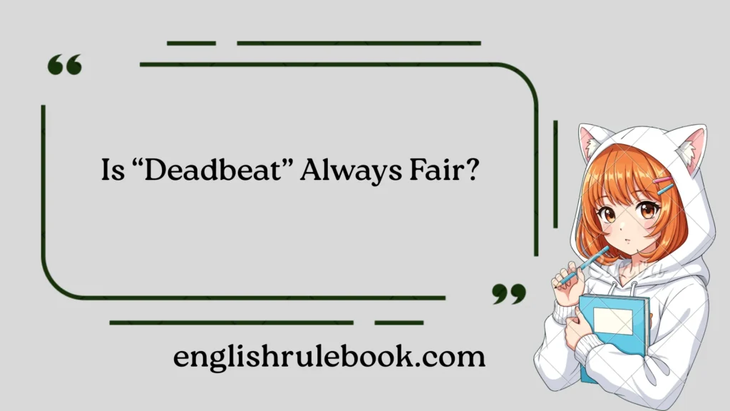 Is “Deadbeat” Always Fair?