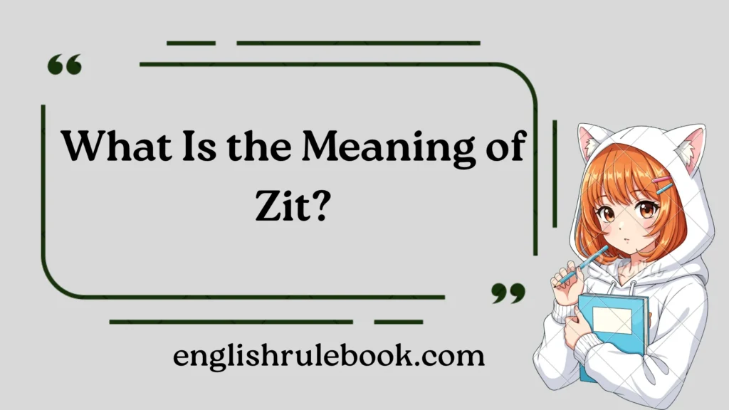 What Is the Meaning of Zit?