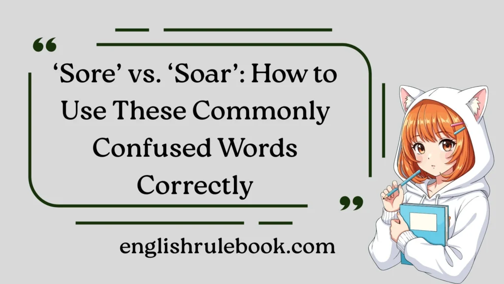 ‘Sore’ vs. ‘Soar’: How to Use These Commonly Confused Words Correctly