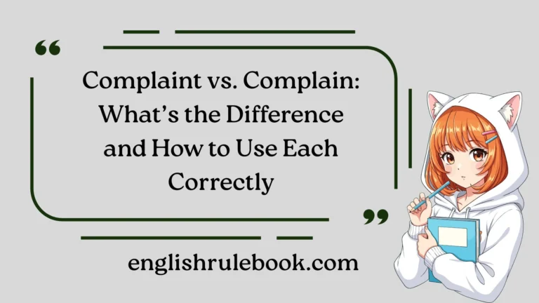 Complaint vs. Complain: What’s the Difference and How to Use Each Correctly