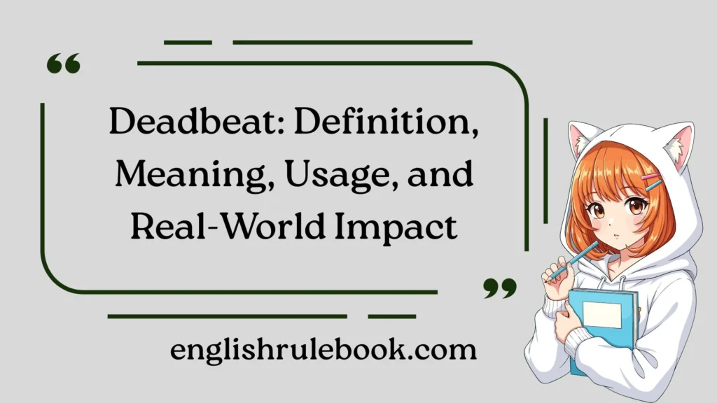 Deadbeat: Definition, Meaning, Usage, and Real-World Impact