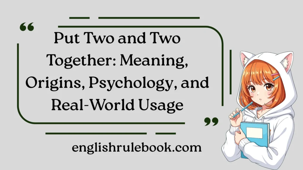 Put Two and Two Together: Meaning, Origins, Psychology, and Real-World Usage