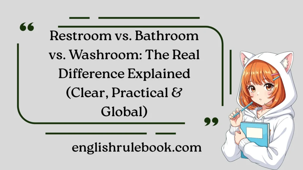 Restroom vs. Bathroom vs. Washroom: The Real Difference Explained (Clear, Practical & Global)