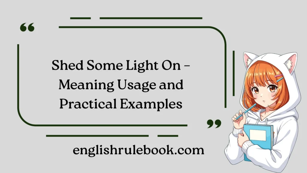 Shed Some Light On – Meaning Usage and Practical Examples