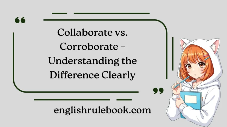 Collaborate vs. Corroborate – Understanding the Difference Clearly
