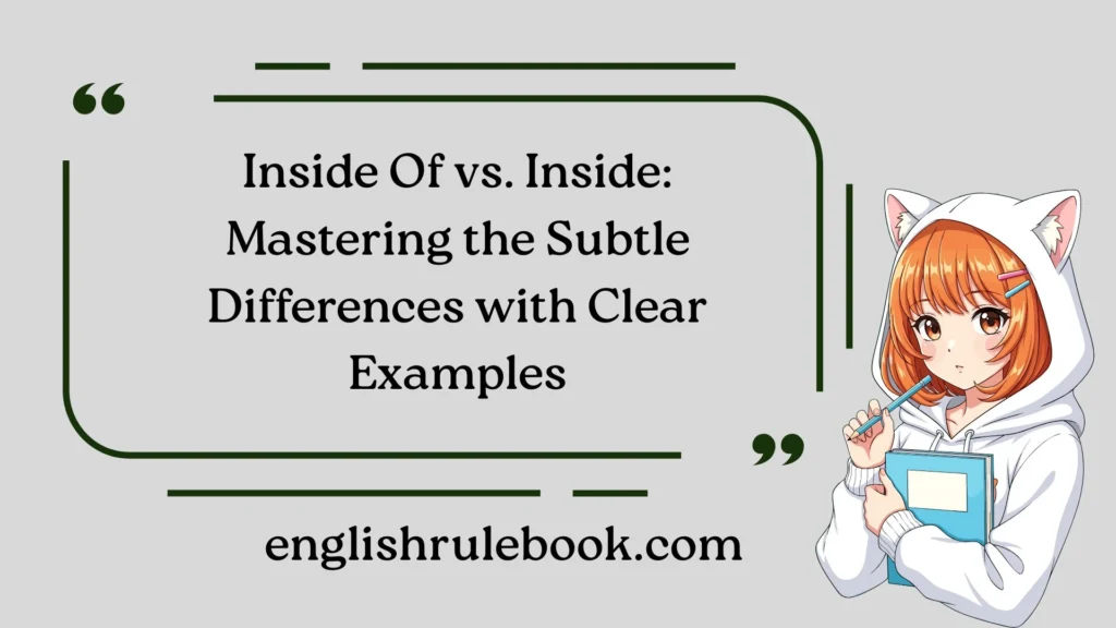 Inside Of vs. Inside: Mastering the Subtle Differences with Clear Examples