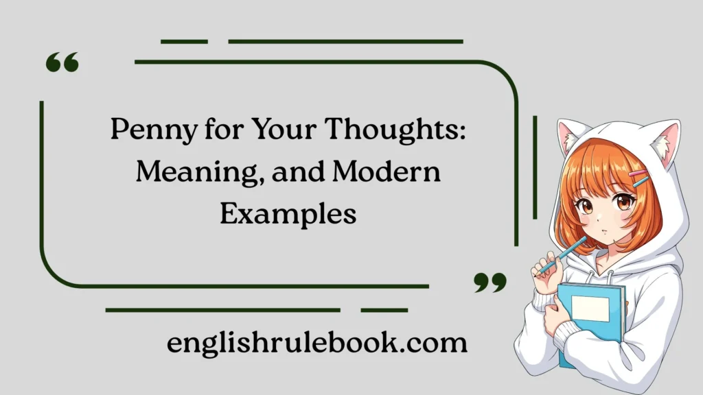 Penny for Your Thoughts: Meaning, and Modern Examples