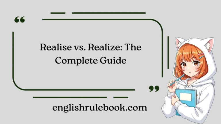 Realise vs. Realize: The Complete Guide