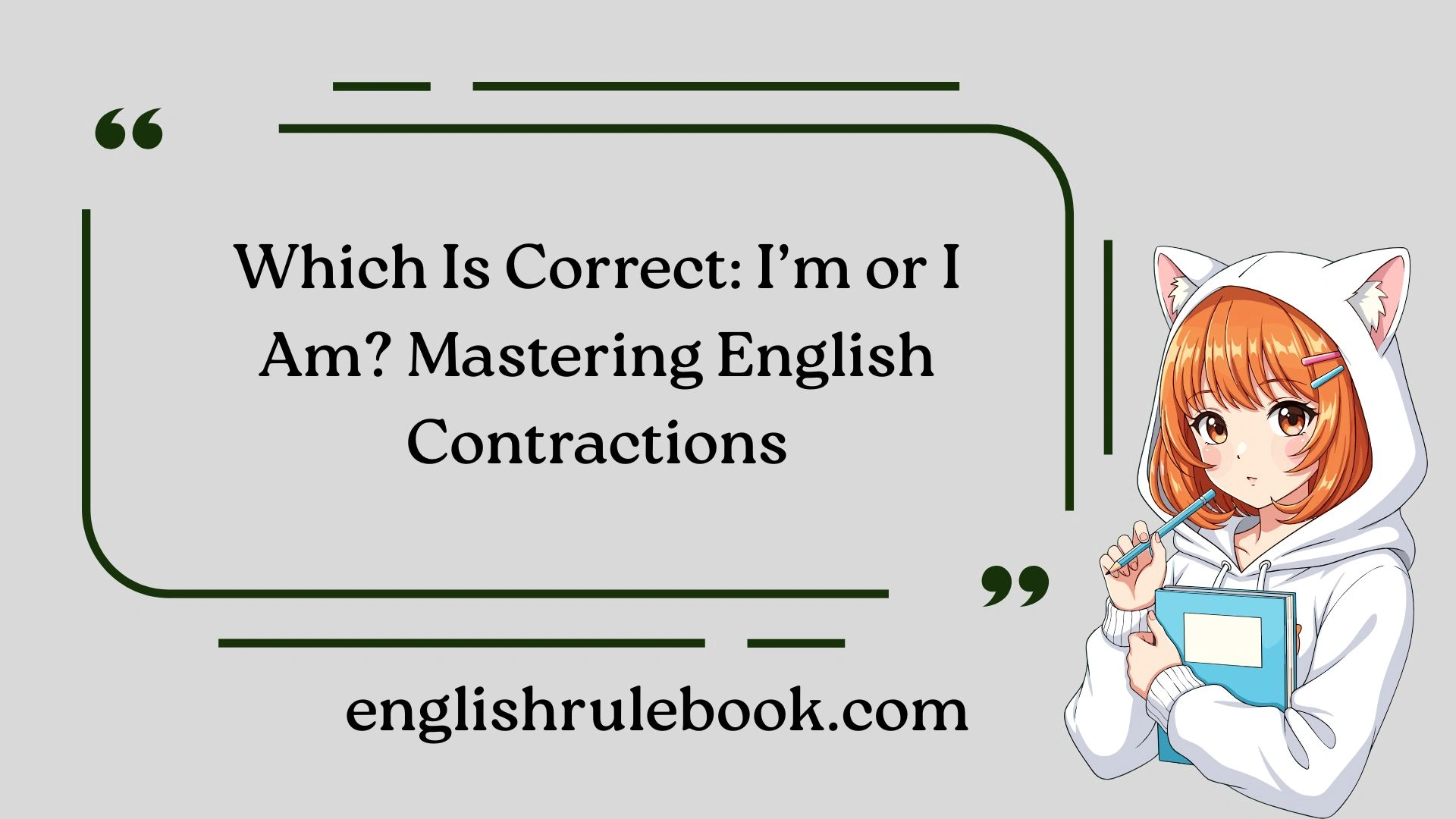 Which Is Correct: I’m or I Am? Mastering English Contractions