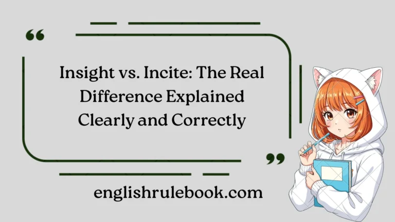 Insight vs. Incite: The Real Difference Explained Clearly and Correctly