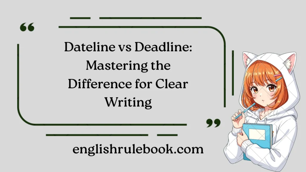 Dateline vs Deadline: Mastering the Difference for Clear Writing