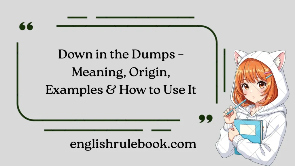 Down in the Dumps – Meaning, Origin, Examples & How to Use It