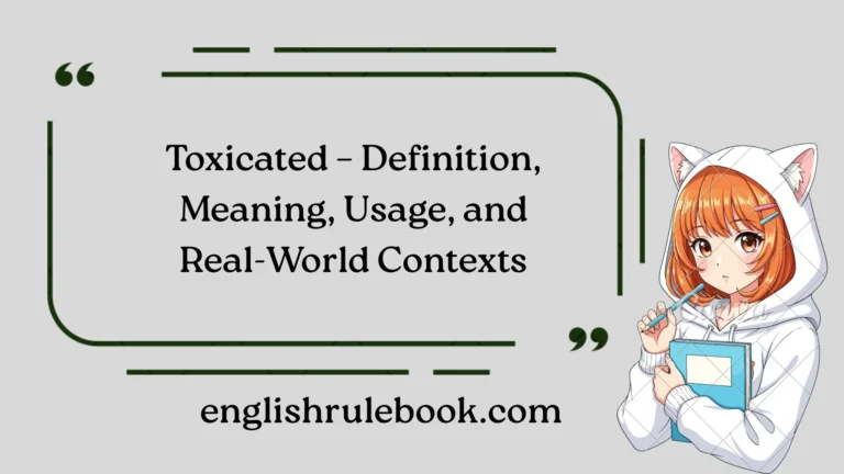 Toxicated – Definition, Meaning, Usage, and Real-World Contexts