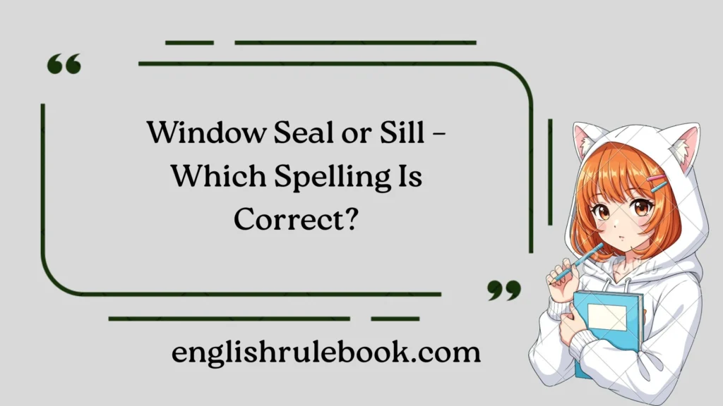 Window Seal or Sill – Which Spelling Is Correct?