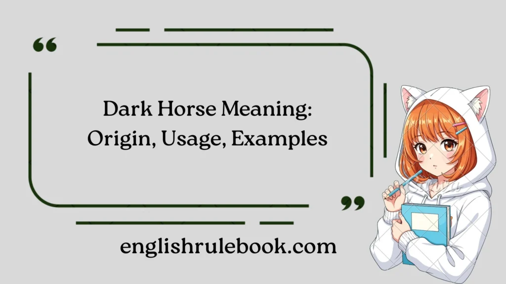 Dark Horse Meaning: Origin, Usage, Examples