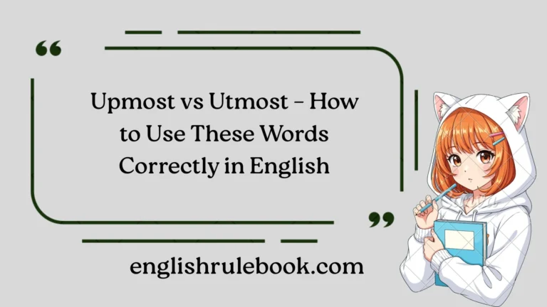 Upmost vs Utmost – How to Use These Words Correctly in English