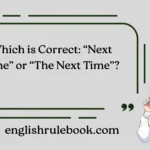 Which is Correct: “Next Time” or “The Next Time”?