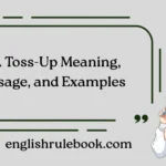 A Toss-Up Meaning, Usage, and Examples