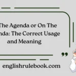 In The Agenda or On The Agenda