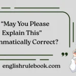 Is “May You Please Explain This” Grammatically Correct?