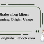 Shake a Leg Idiom: Meaning, Origin, Usage