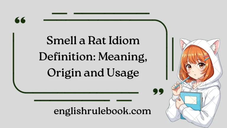 Smell a Rat Idiom Definition