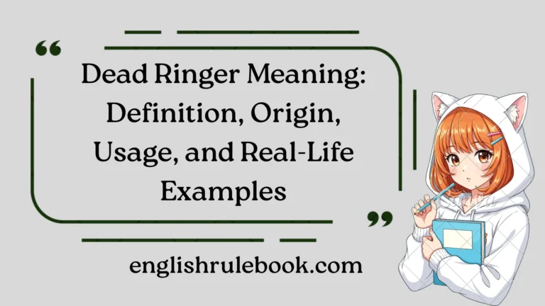 Dead Ringer Meaning