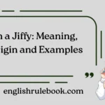 In a Jiffy: Meaning, Origin and Examples