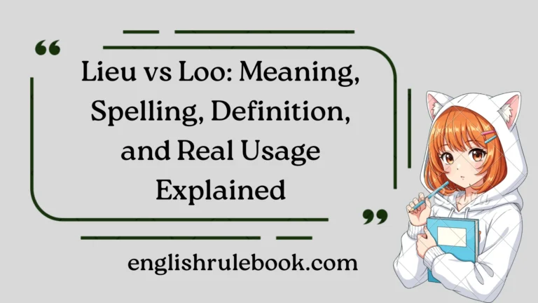 Lieu vs Loo