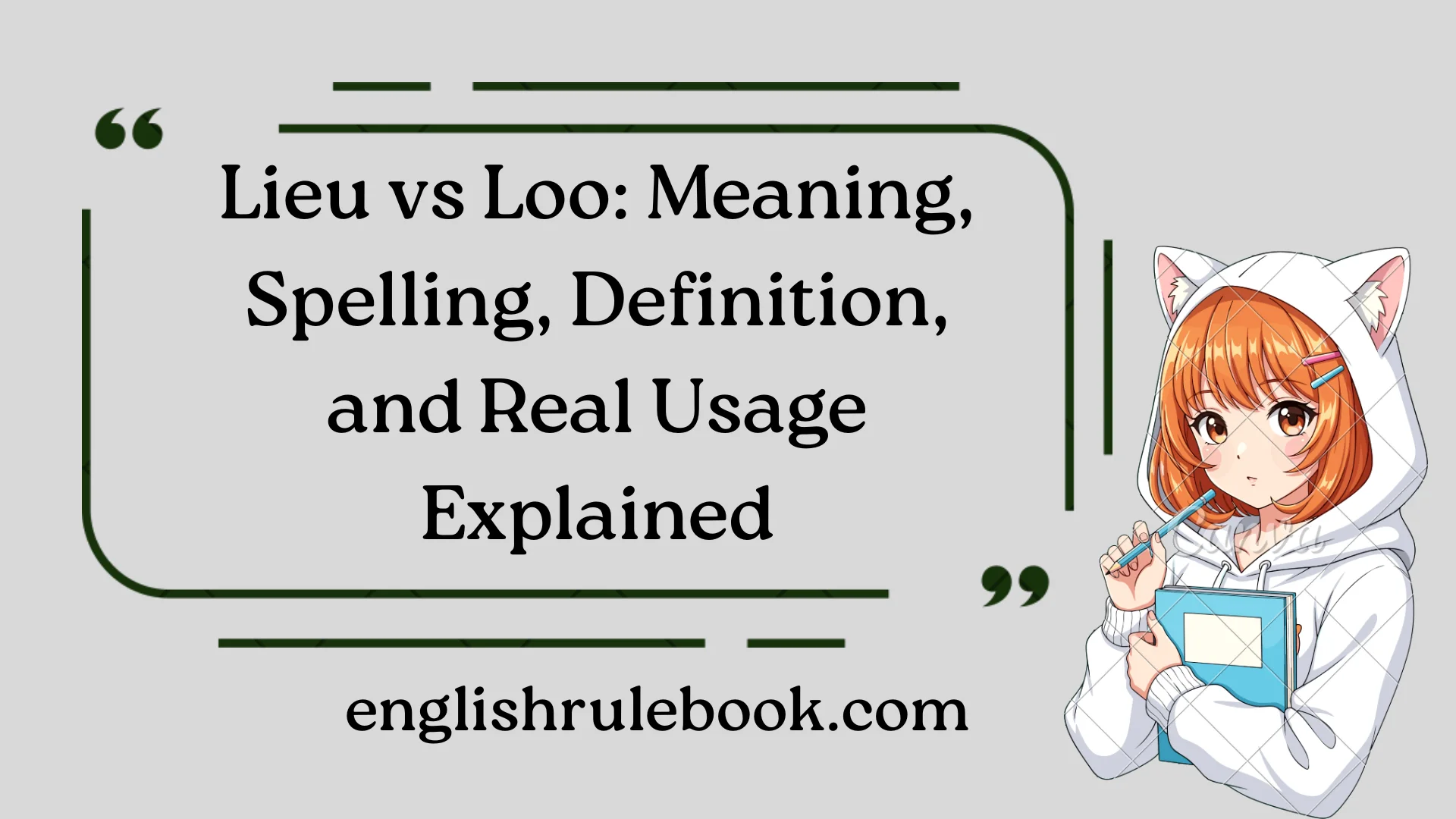 Lieu vs Loo