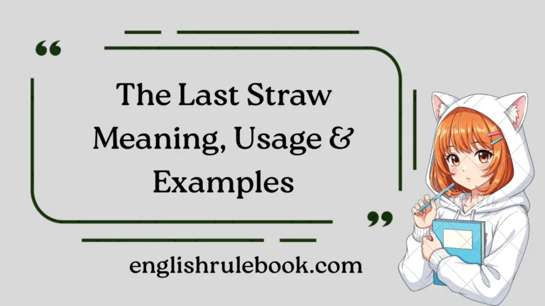 The Last Straw Meaning