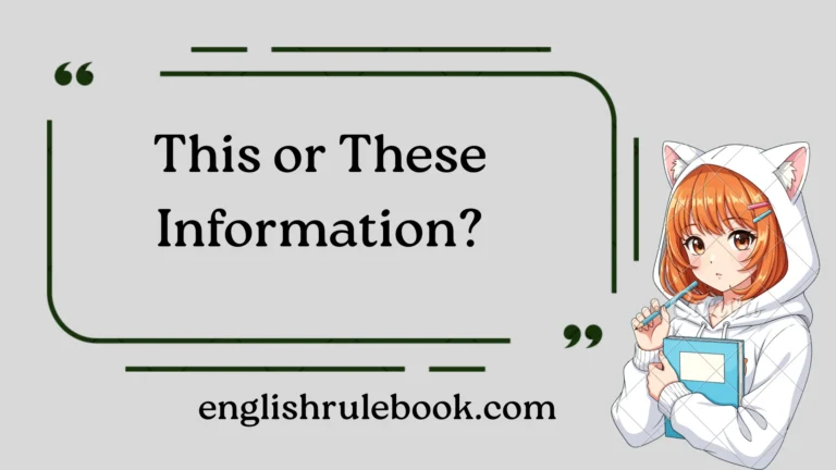 This or These Information?