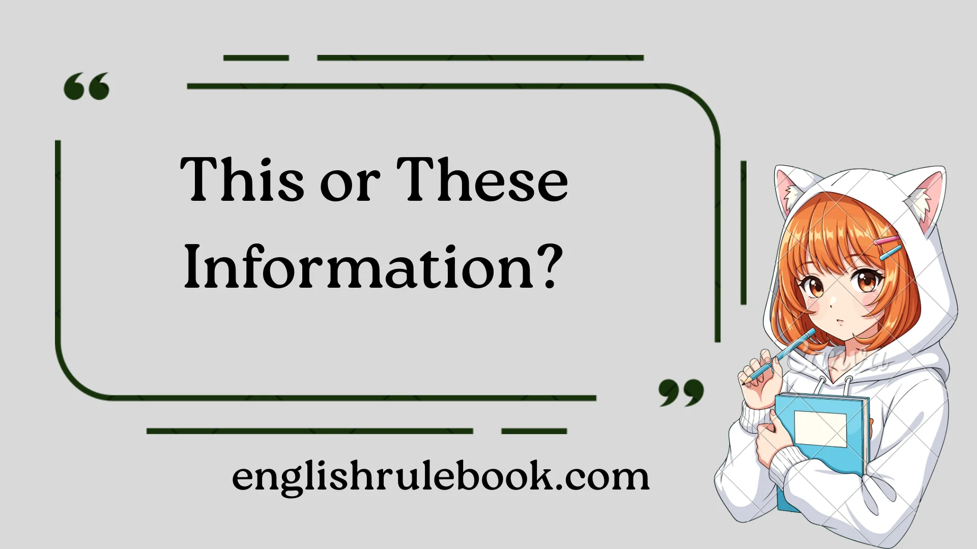 This or These Information?