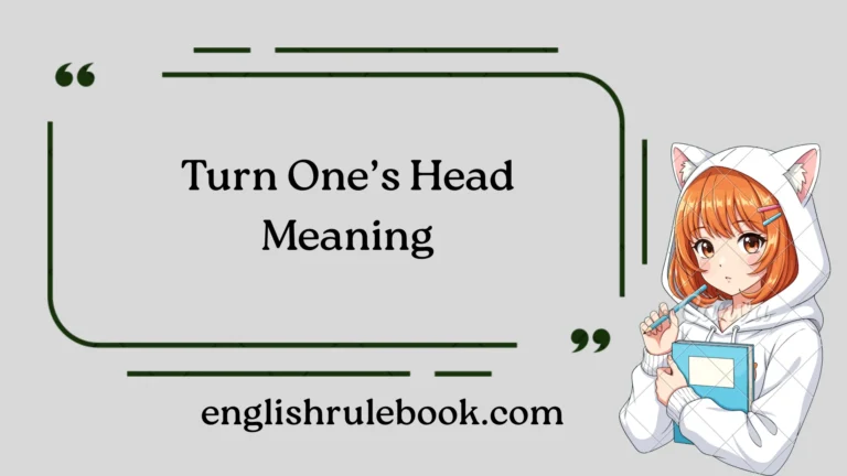Turn One’s Head Meaning