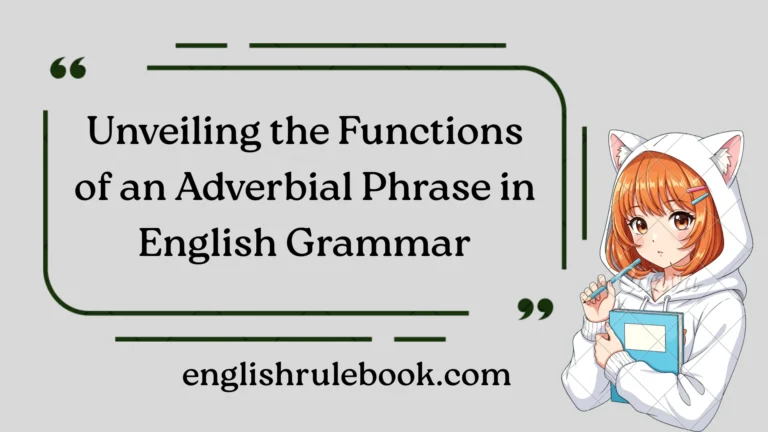 an Adverbial Phrase