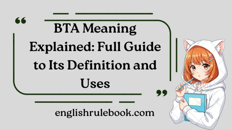 BTA Meaning