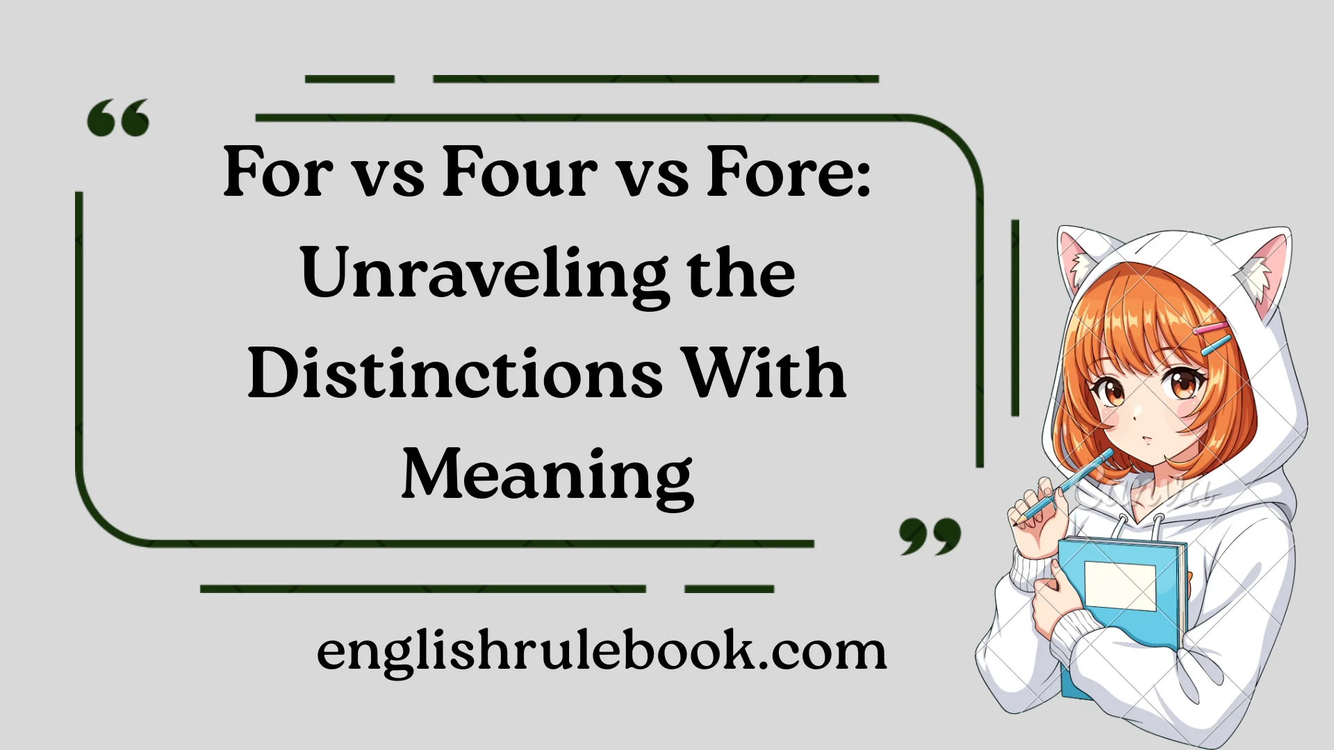 For vs Four vs Fore