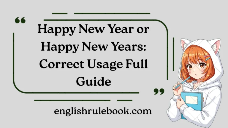 Happy New Year or Happy New Years