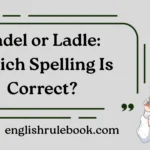 Ladel or Ladle: Which Spelling Is Correct?
