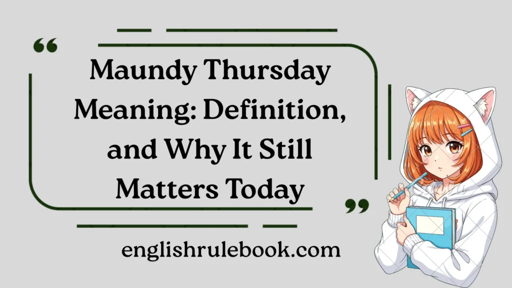 Maundy Thursday Meaning