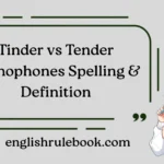 Tinder vs Tender Homophones Spelling & Definition