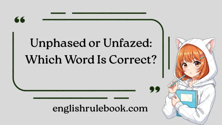 Unphased or Unfazed: Which Word Is Correct?