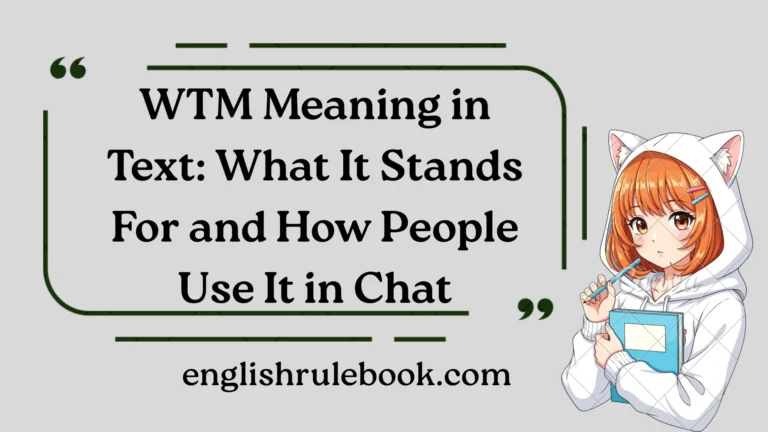 WTM Meaning in Text