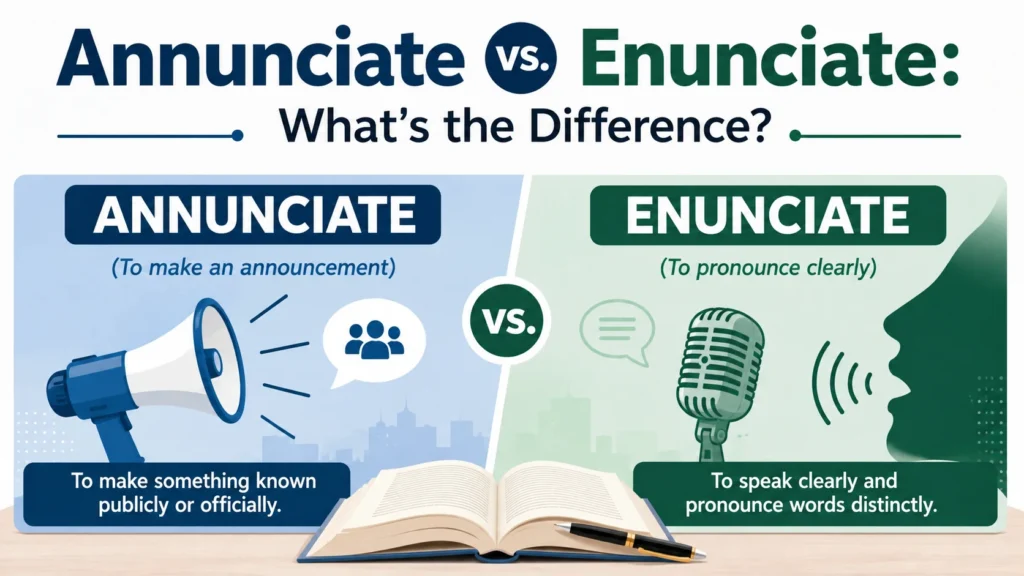 Annunciate vs. Enunciate: What's the Difference?