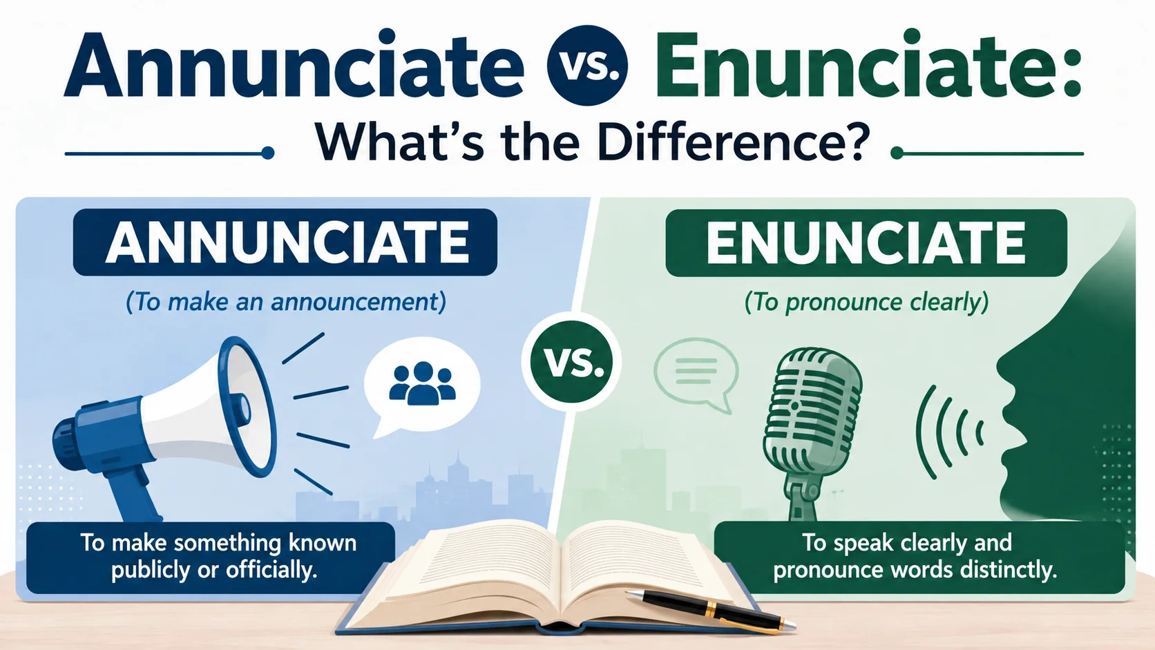 Annunciate vs. Enunciate: What's the Difference?