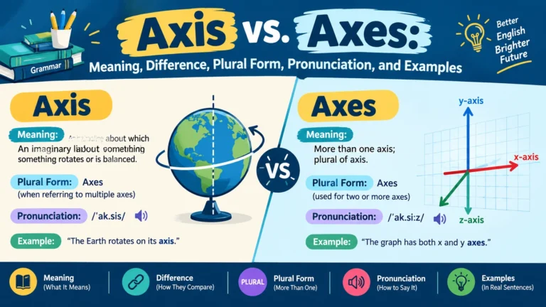 Axis vs. Axes: Meaning, Difference, Plural Form, Pronunciation, and Examples