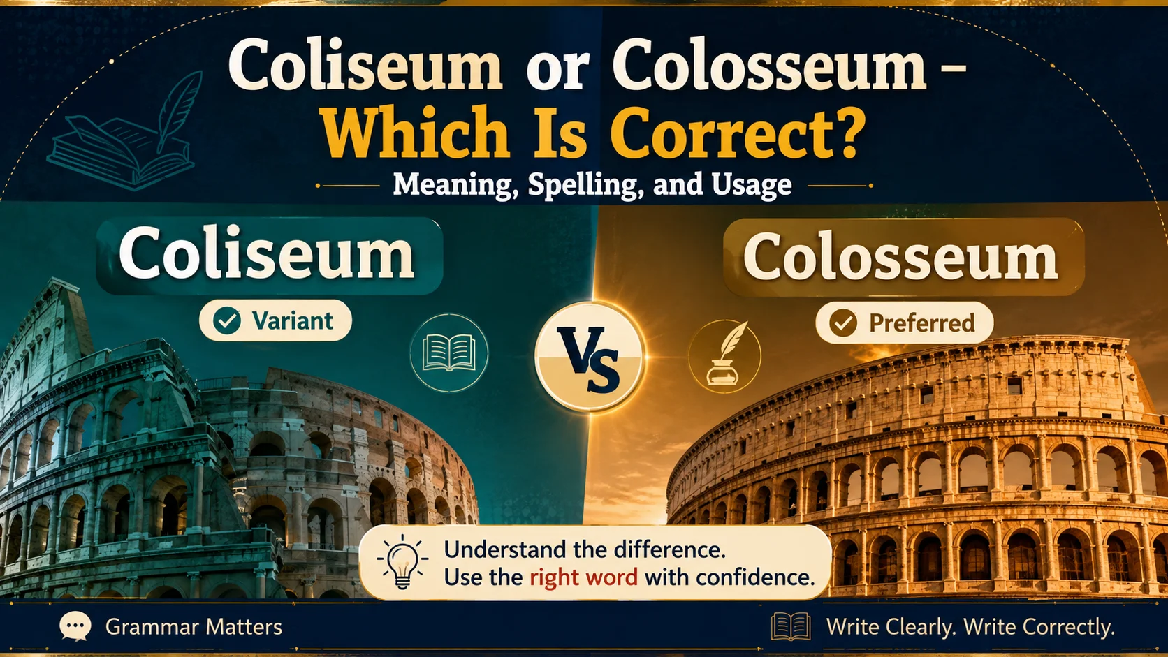 Coliseum or Colosseum – Which Is Correct? Meaning, Spelling, and Usage