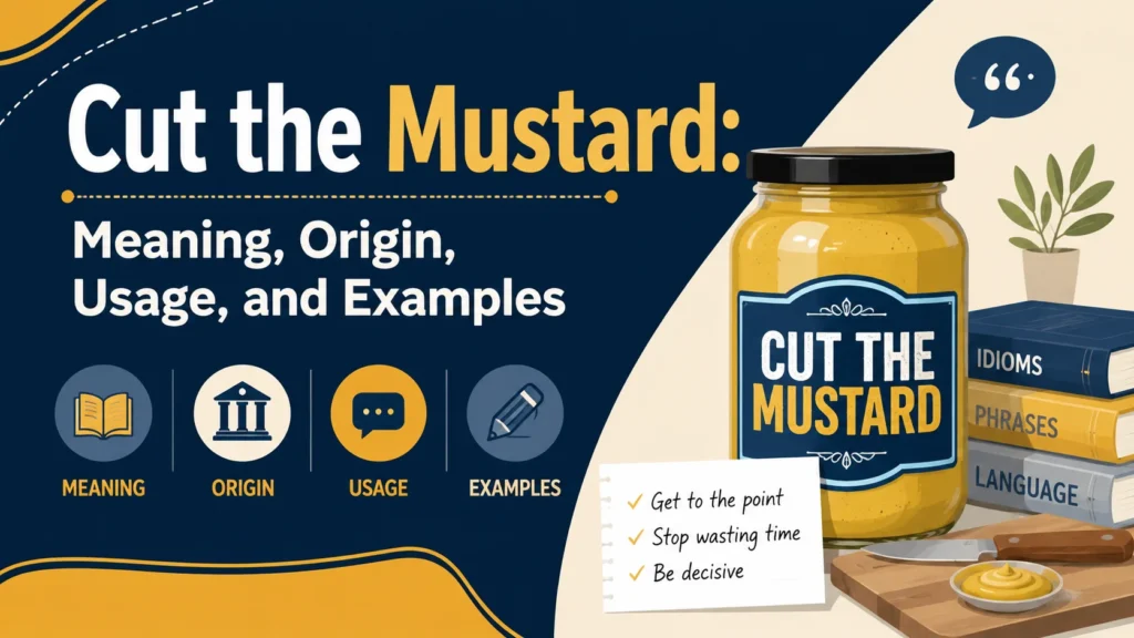 Cut the Mustard: Meaning, Origin, Usage, and Examples