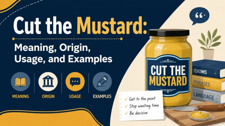 Cut the Mustard: Meaning, Origin, Usage, and Examples