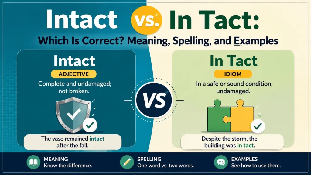 Intact vs. In Tact: Which Is Correct? Meaning, Spelling, and Examples